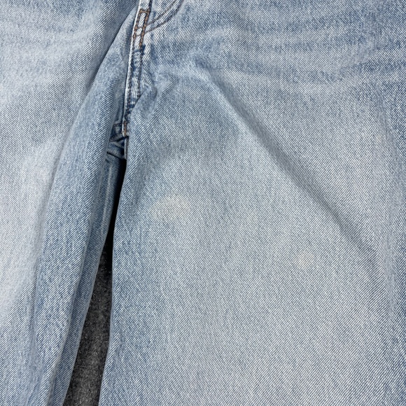 Zara Jeans Womens 10 Blue High Rise Straight Leg Denim Classic Casual Distressed - Picture 11 of 12